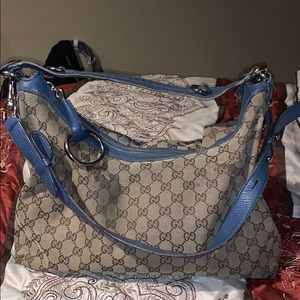 Gucci Blue Leather Bag